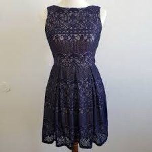 B. Darlin Navy Lace Party Dress